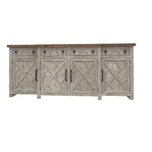 San Marcos 4-Door Sideboard – White Wash Finish